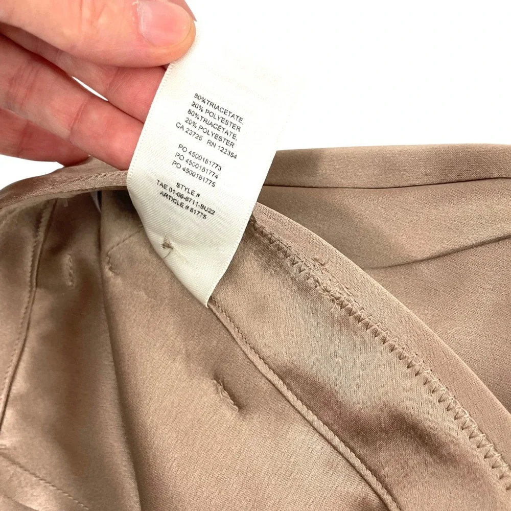 Aritzia Babaton Refined Satin‎ Cargo Pants Size 6 tan - Picture 10 of 10